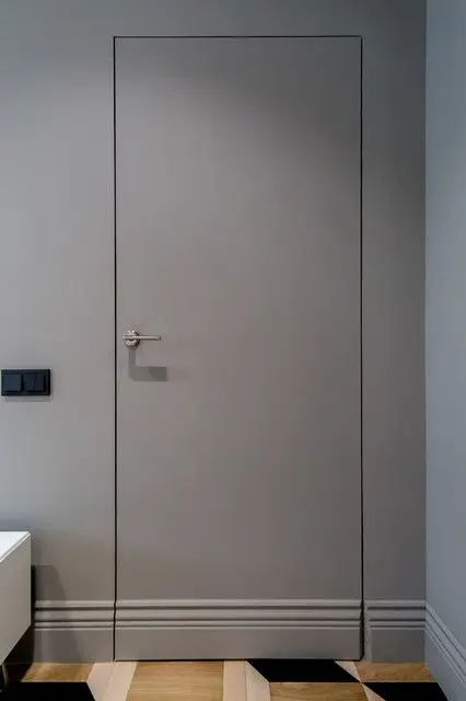 CBMmart 2024 Interior Latest Design Wooden Rounded MDF PVC Door Swing Double Glass Entry Doors Solid Wood Building Project