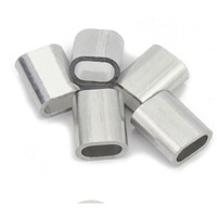 Cable Ferrule 100PCS, Aluminum Crimping Loop Sleeve for Wire Rope