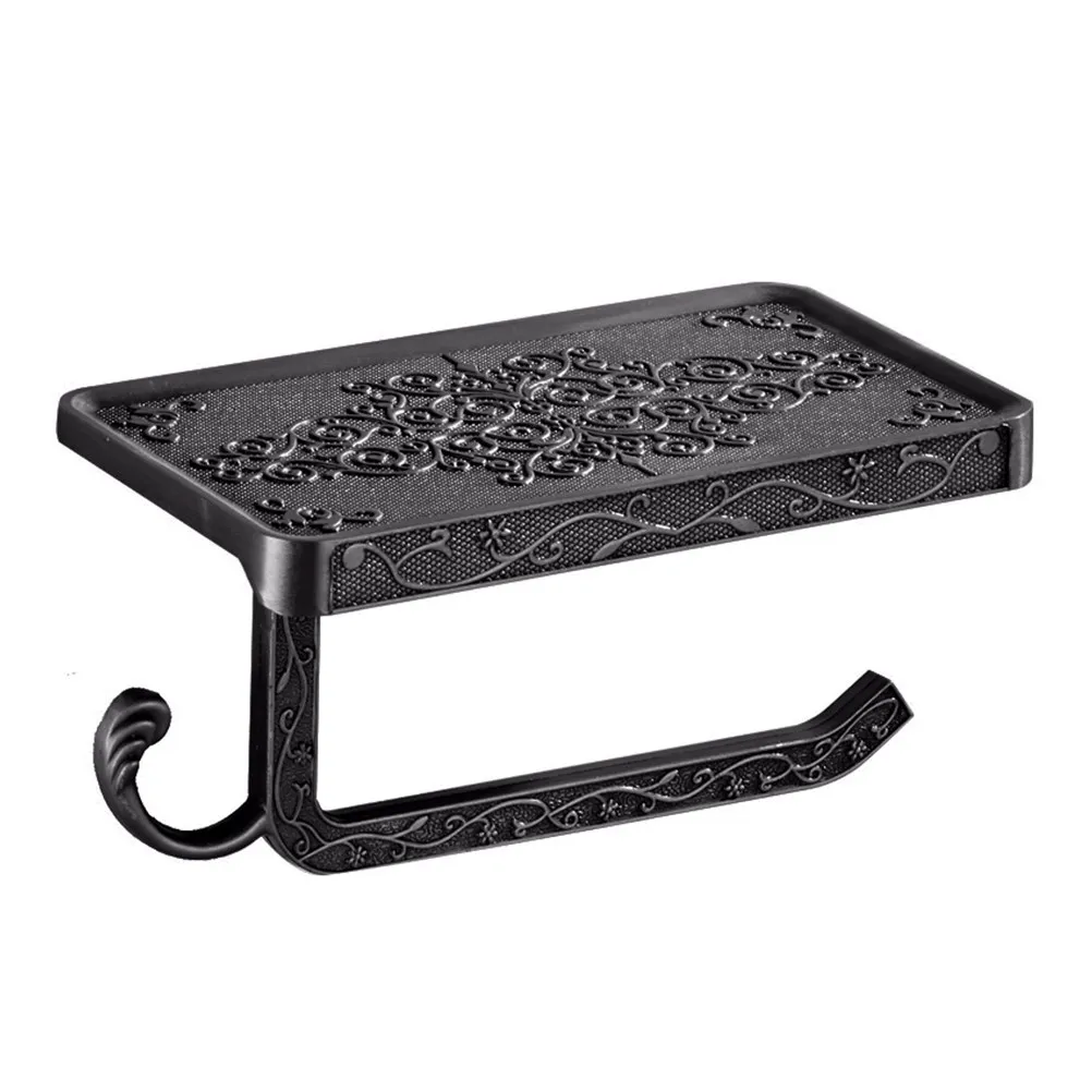 

Настенный держатель для туалетной бумаги, держатель для рулонов бумажных полотенец, алюминиевая полка для хранения, многофункциональный органайзер для ванной комнаты