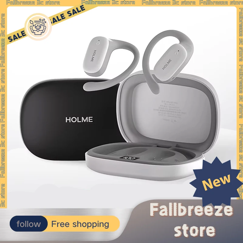 

HOLME Olite Open Bluetooth Earphones 2 Mic ENC Ear Hook Custom IPX5 Waterproof Bluetooth 5.4 Headset Long Battery Life Ergonomic