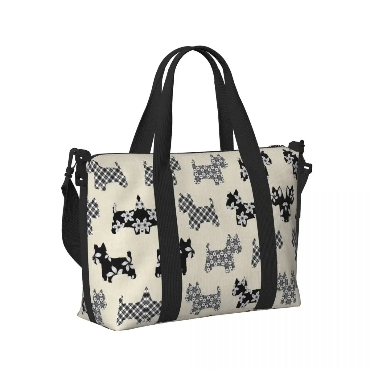 Пользовательские Westies Dog Groceries Tote Сумка для покупок Женская большая вместительная хайленд-терьер Пляжные дорожные сумки для спортзала