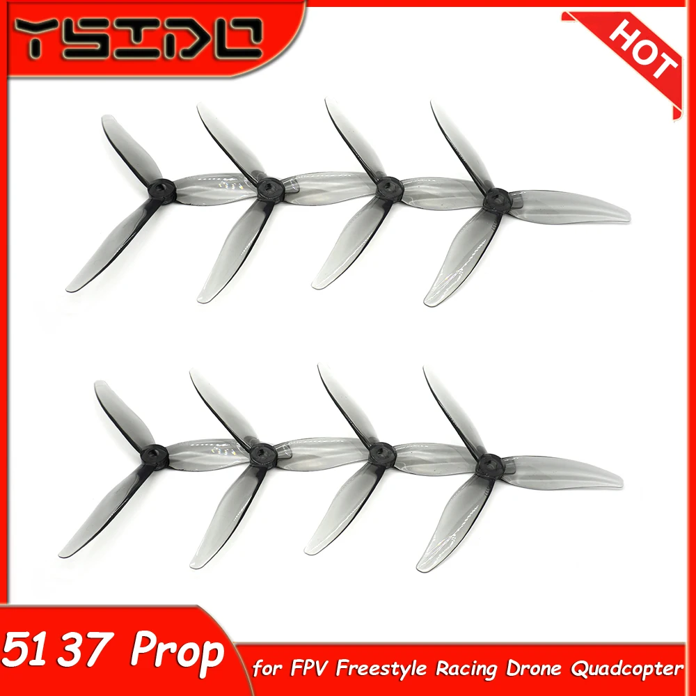 

Детали радиоуправляемой модели 4/8/16 шт. 5137 пропеллеры 3-лопастные радиоуправляемые опоры для 5-дюймового RC FPV гоночного дрона для фристайла Квадрокоптер Mark4 DIY