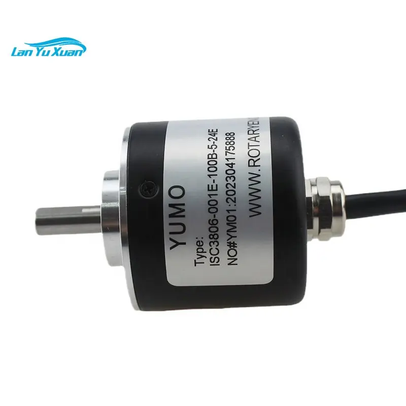 

ISC3806-001E-100B-5-24E 38mm 6mm shaft 100ppr Voltage output Shaft Incremental Rotary Encoder