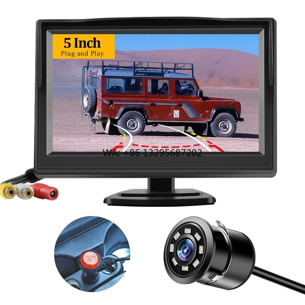 

5 Inch TFT LCD Car System 2 Channels Rear View with Camera 2 Video Input 5inch Dashboard Rear View