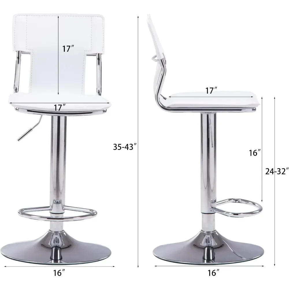 Adjustable Swivel Counter Bar Stool Chairs with Back Modern Bar Stools Suitable for Kitchen Bars Coffee Shops Economically