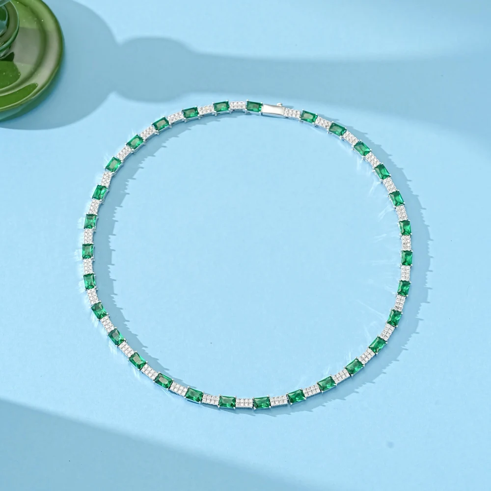 

Модные ювелирные изделия, цепочка с кубическим цирконием, Iced Out, 18-каратное позолоченное блестящее ожерелье для женщин, два цвета на выбор