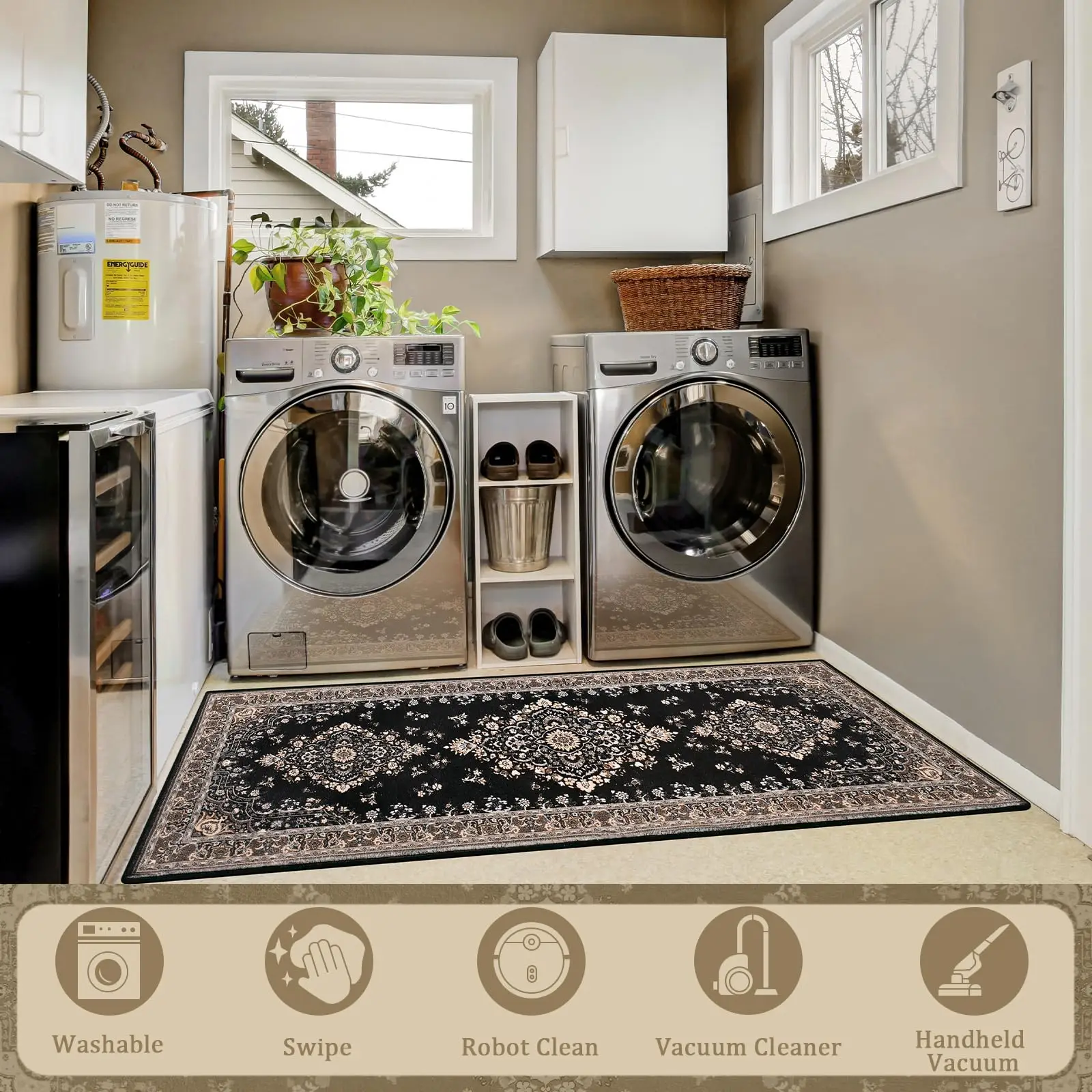 VIKAMA البوهيمي السجاد المطبخ البساط السجاد الطويل الكلمة حصيرة منطقة كبيرة السجاد ديكور المنزل عدم الانزلاق ومكافحة الأوساخ السجاد لغرفة المعيشة