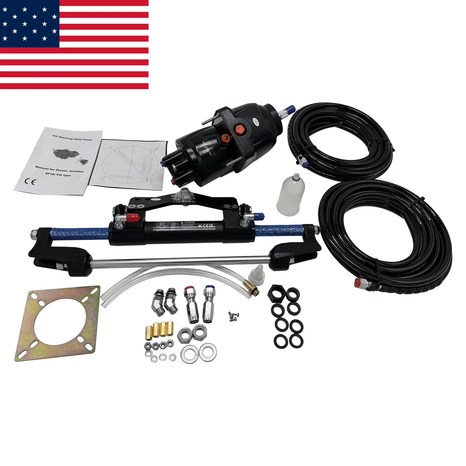 

AP03 HK6400TC-3 Boat Outboard Hydraulic Steering Package Tilt Hydraulic Steering Kit