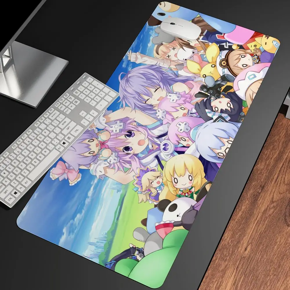 Imagem -03 - Mouse Pad Grande para Jogos com Lockedge para Menina Tapete Grande para Computador Mesa de Teclado Tapete de Mesa Hyperdimension Neptunia Anime Bonito