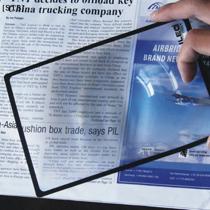 

A5 Flat PVC Magnifier Sheet X3 Book Page Magnifying Reading Glass Lens[S13]