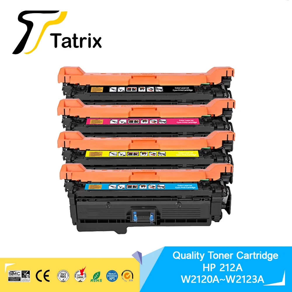 Tatrix 212A Compatible HP Toner Cartridge W2120A W2121A W2122A W2123A For HP Color LaserJet Enterprise M554dn/M555dn M578c/M578d