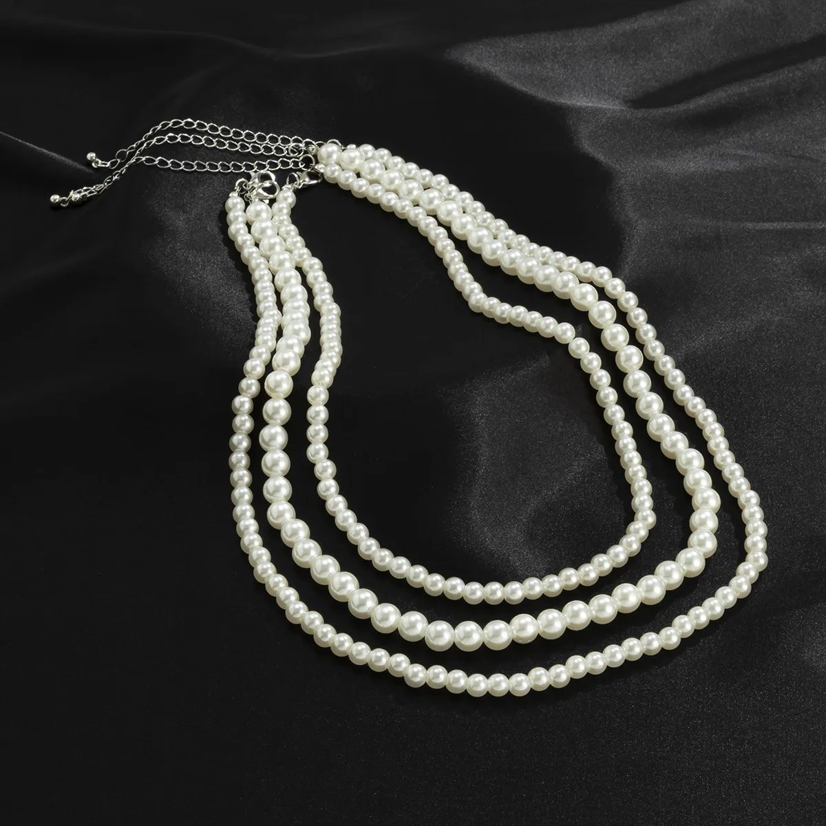 HNSP Imitation Pearl Necklace For Man Choker Neck Bead Jewelry