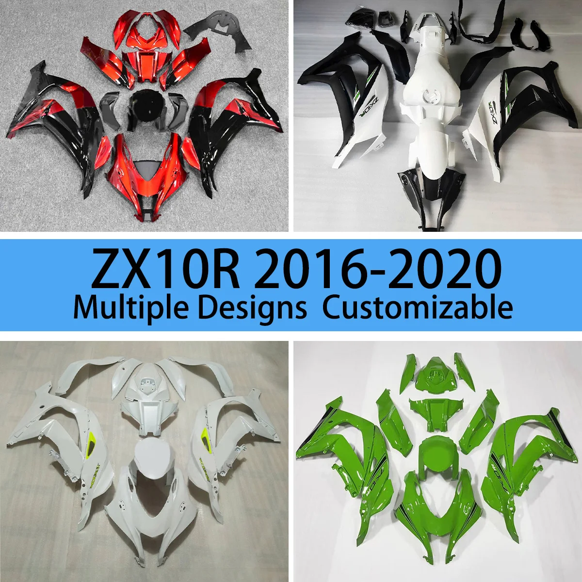 

Fairings Motorcycle ZX 10R 2016 2017 2018 2019 2020 Free Custom ABS Plastic Aftermarket Fairing Kit for KAWASAKI ZX10R 16-20