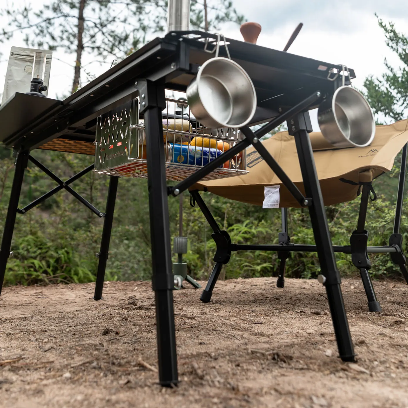 طاولة تخييم Mountain Hiker Igt مكونة من 5 وحدات قابلة للطي وخفيفة الوزن وقابلة للتعديل #5