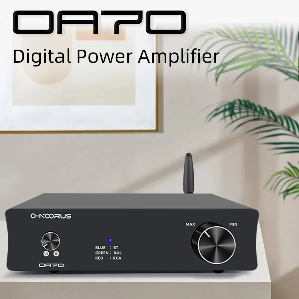 

O-NOORUS OA70 Dual MA12070x2 Fully Balanced HIFI Class D Power Amplifier Bluetooth 5.0 Speaker Receiver Aptx RCA TRS Input