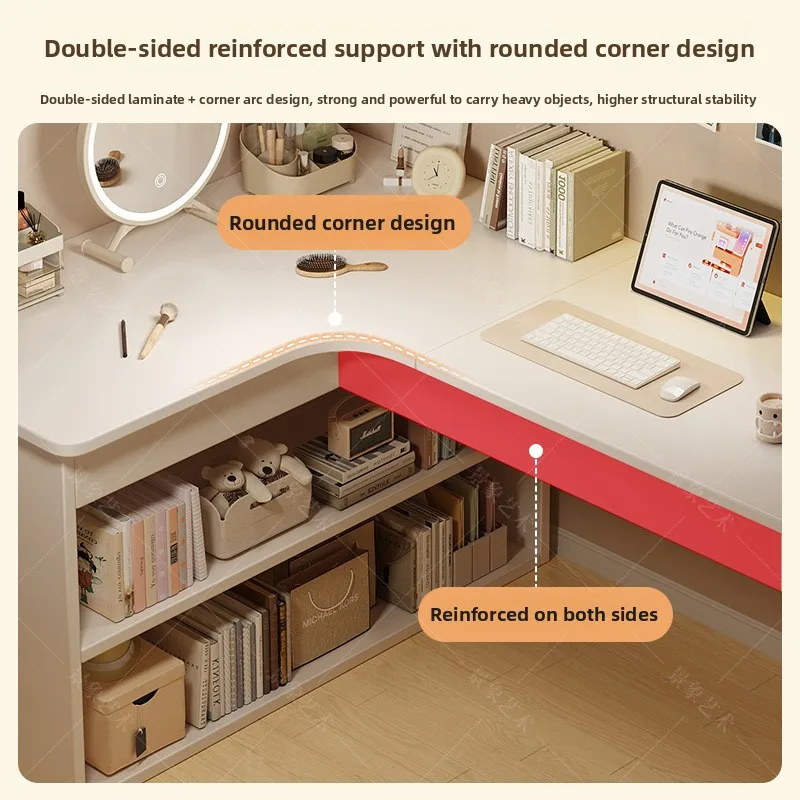 مكتب الكمبيوتر سطح المكتب غرفة النوم المنزلية رف الكتب المتكامل طالب تعلم الكتابة مكتب مكتب متعدد الوظائف الزاوية #4