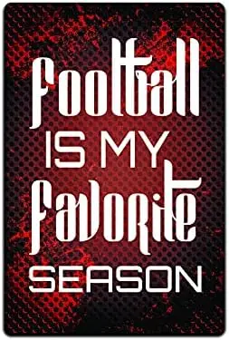 JP's Parcels Tin Signs Man Cave Decor - Metal Sign 12 x 8 in. Football is My Favorite Season sign