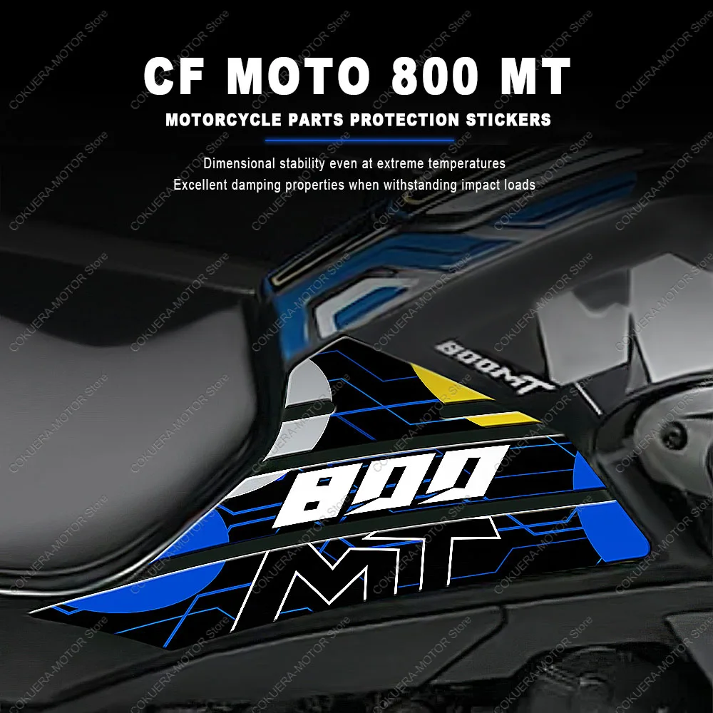 For CFMOTO 800 MT 800MT Motorcycle 3D Gel Epoxy Sticker Protection Kit Tank Pad Sticker Anti Slip Decal Accessories 2023 2024