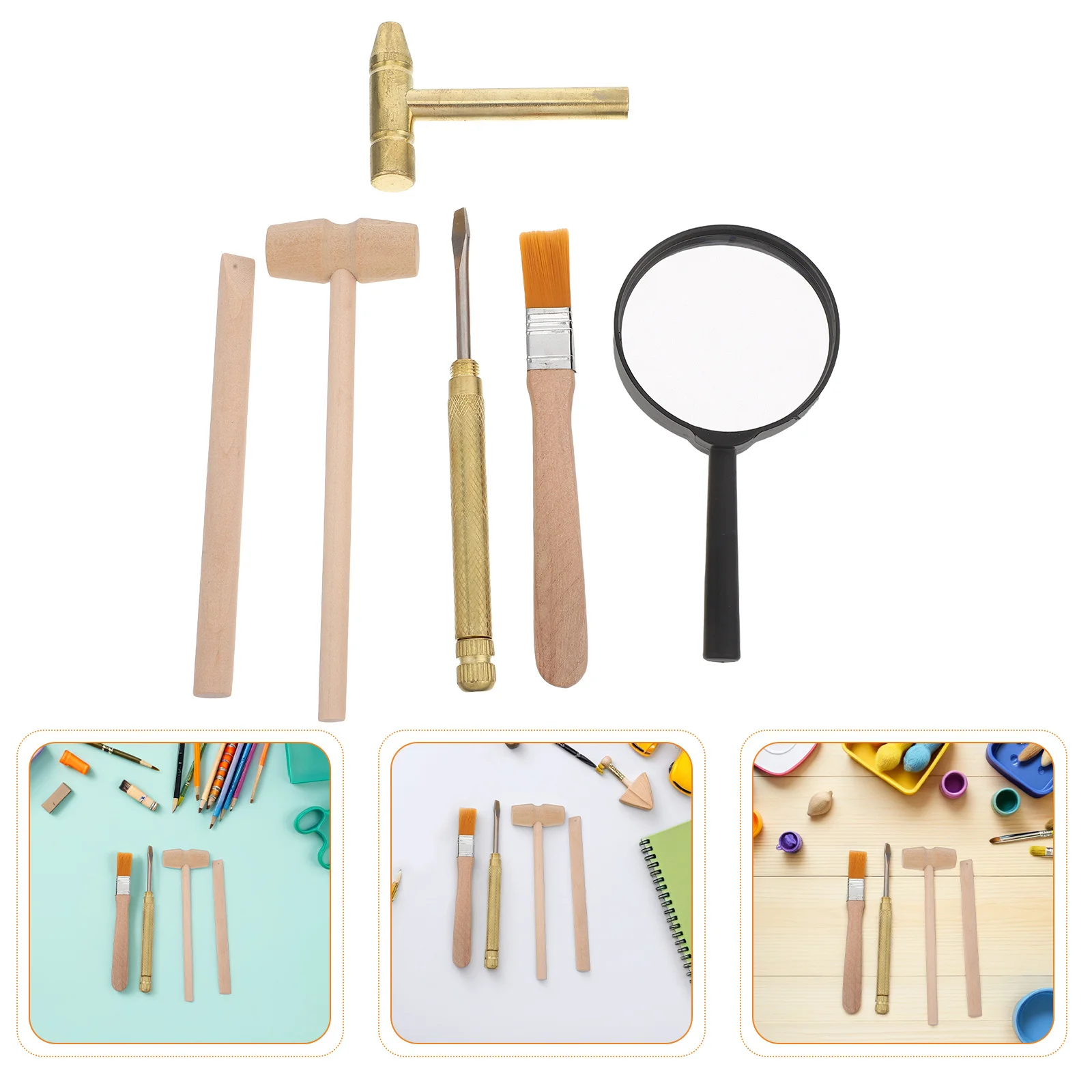 

1Set Excavation Kit Kids Dinosaur Dig Tool Gemstone Hammer Brush Chisel Paleontology Archaeology Exploration Set