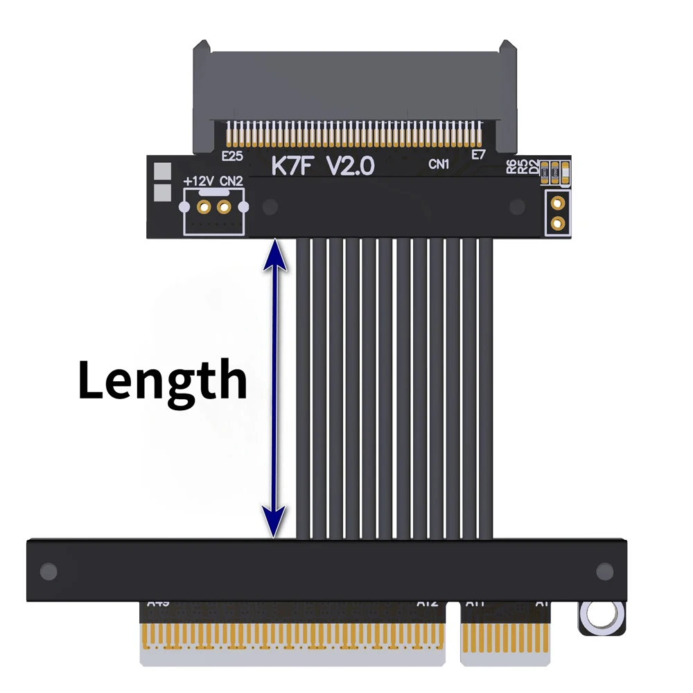 ADT-Link PCIe 5.0 X16 To U.2 SFF-8639 U.2 NVMe SSD Riser Cable 5.0 X4 Gen5 128Gbps Adapter High-Speed U2 8639 Extension 5-100cm