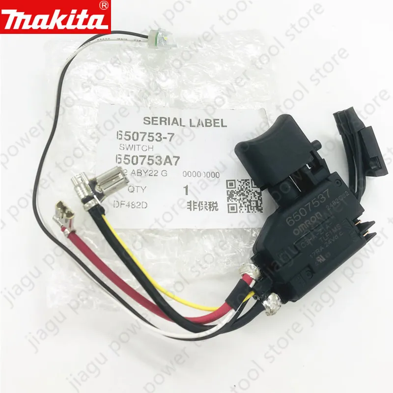 Interruptor para Makita 6507537 6507545 6507537 Dhp482 Df482d Ddf482 Xph10 Xfd10z Xph10r Xfd10 Ddf482z Dhp482rme Dhp482z