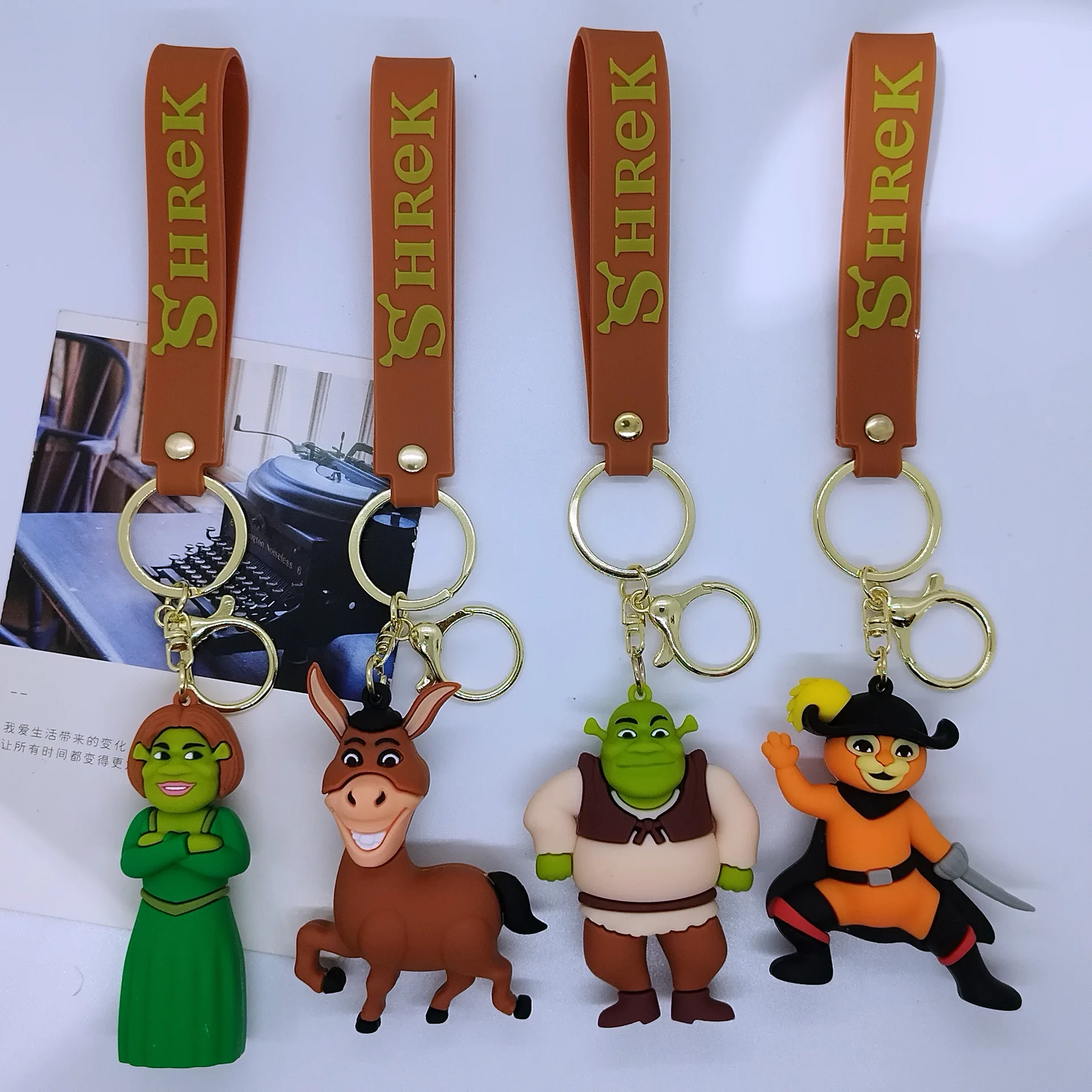 New creative cartoon monster Shrek doll keychain pendant bag car key chain accessories