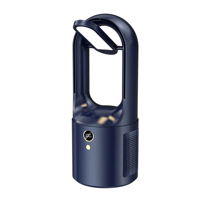 Mini Quạt Không Cánh Bladeless Fan Có Đèn LED Để Bàn Quạt Điều Hòa Không Khí Cho Nhà Nghiên Cứu Cắm Trại USB Sạc 5V Êm Sáng Tạo FS127