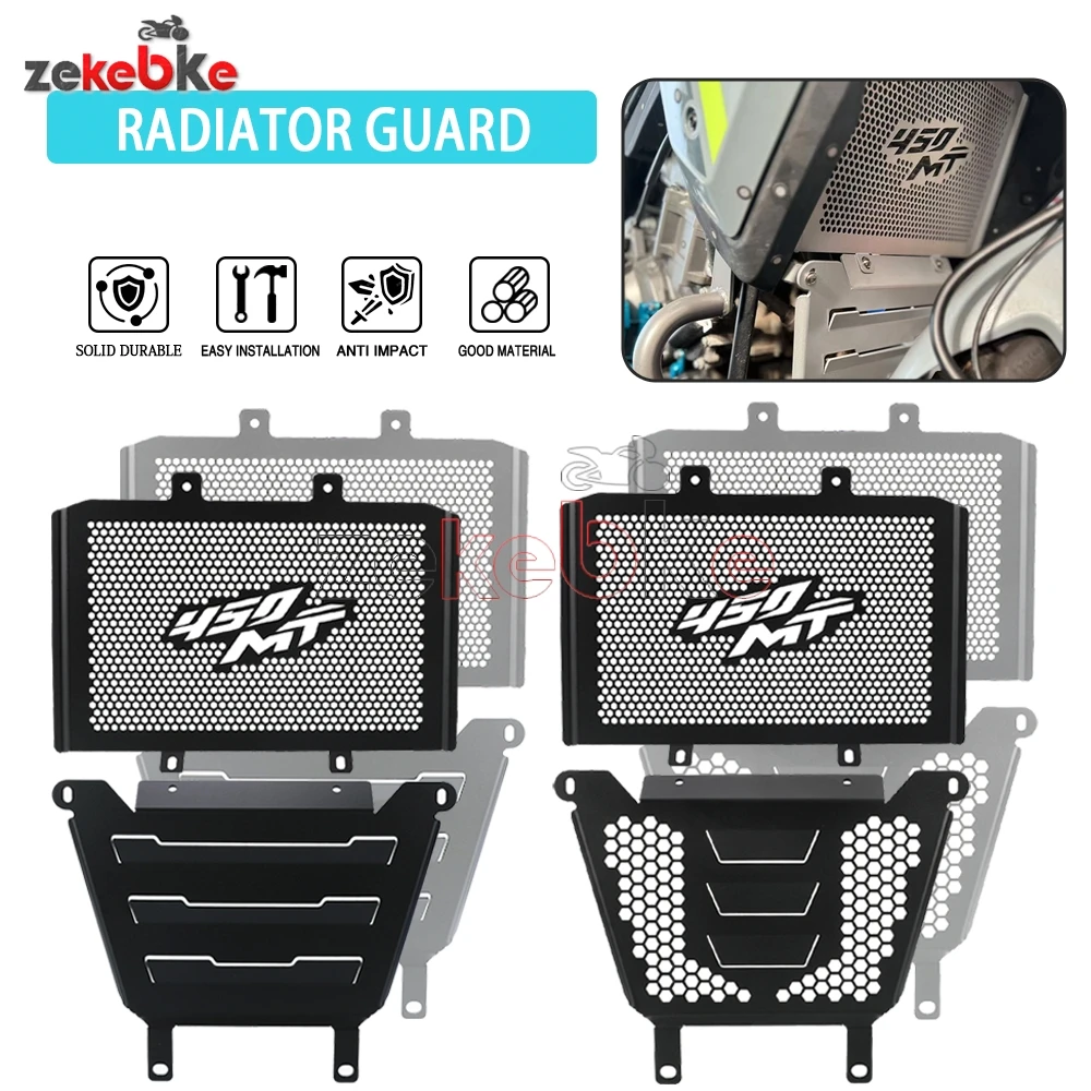 

Motorcycle Radiator Guard Engine Anti-skid Plate Cover Engine Cooling Cover Protective Set FOR CFMOTO 450MT IBEX 450 2024 - 2026