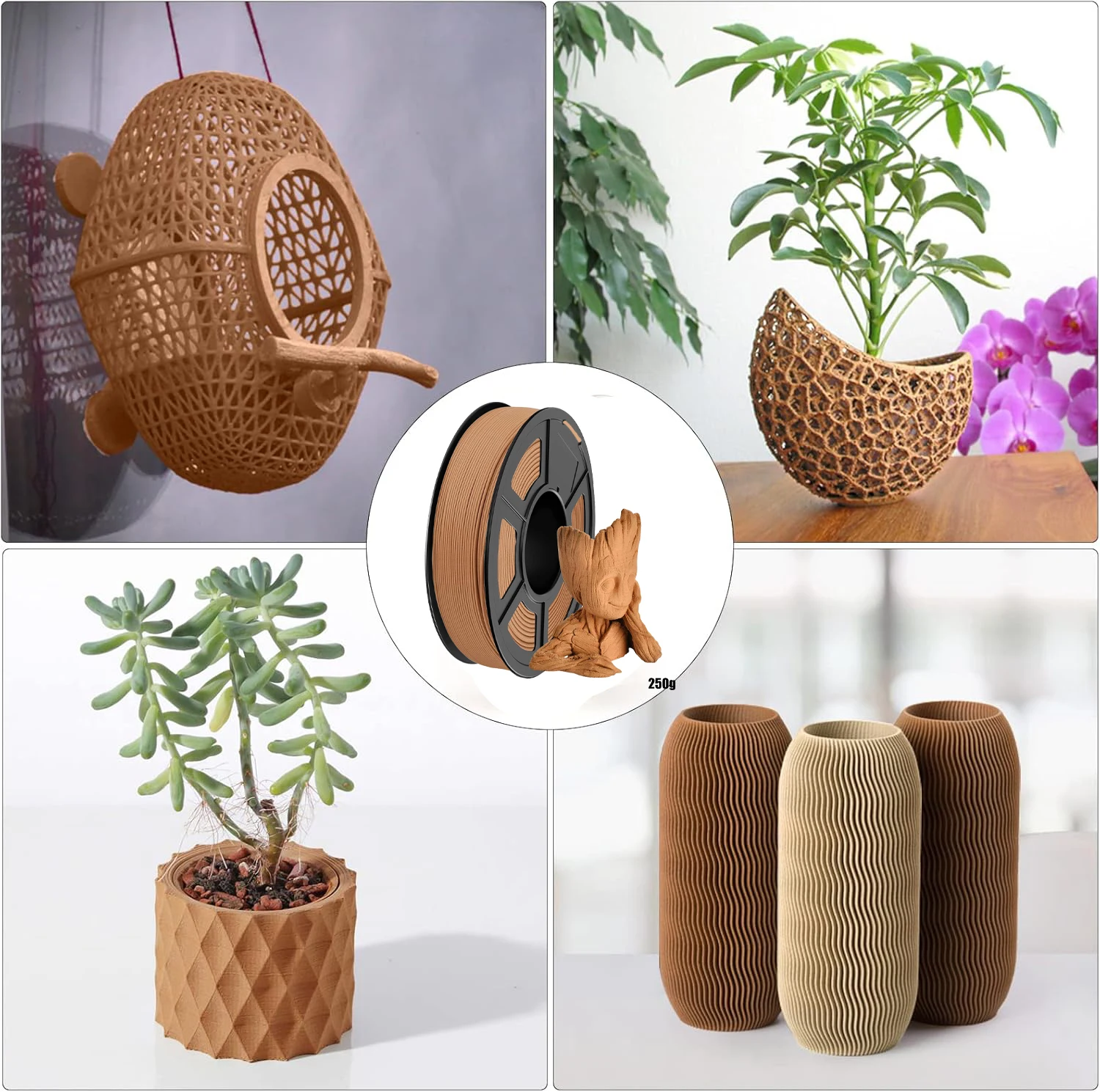 1,75 mm hout PLA 3D-printfilam - Woodworking Vacuum Press recensie en prijs