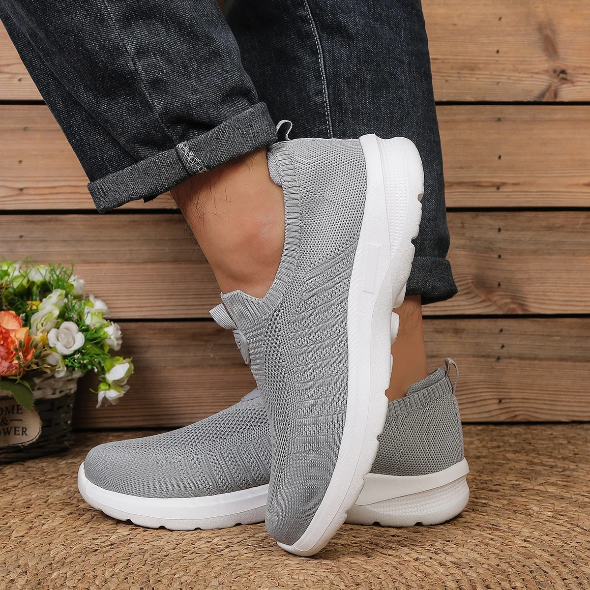 Men's Solid Color EVA Casual Shoes, Lightweight Sole Non Slip Wear Resistant Walking Sneakers, Durable Breathable Daily for Men