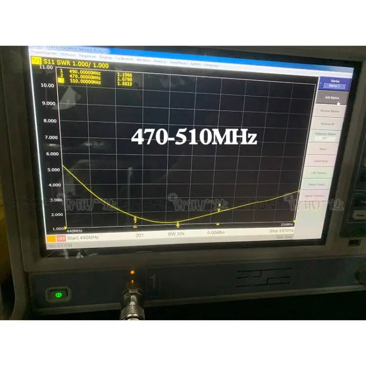 433MHz 400-420MHz 410-450MHz 420-480MHz 470-510MHz 550-600MHz Antennen-Störsender LORA-Modul Antennen-Datenfunk Glasfaserantenne – Detail 4