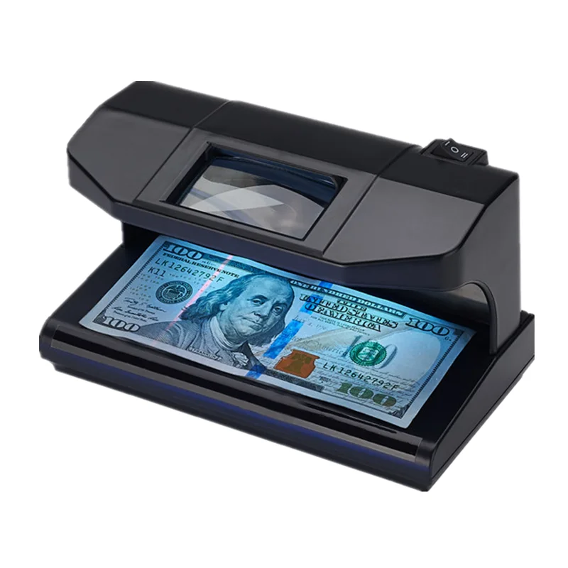 Desktop Money Detector Portable UV Light Cash Bill Banknotes Currency Counterfeit Checker for Credit Cards Passports