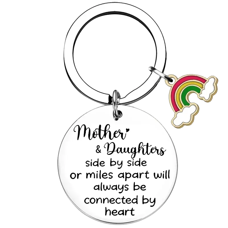 Hot Mother's Day Gifts Keychain To My Daughter Mother Key Rings mama best mom ever gift