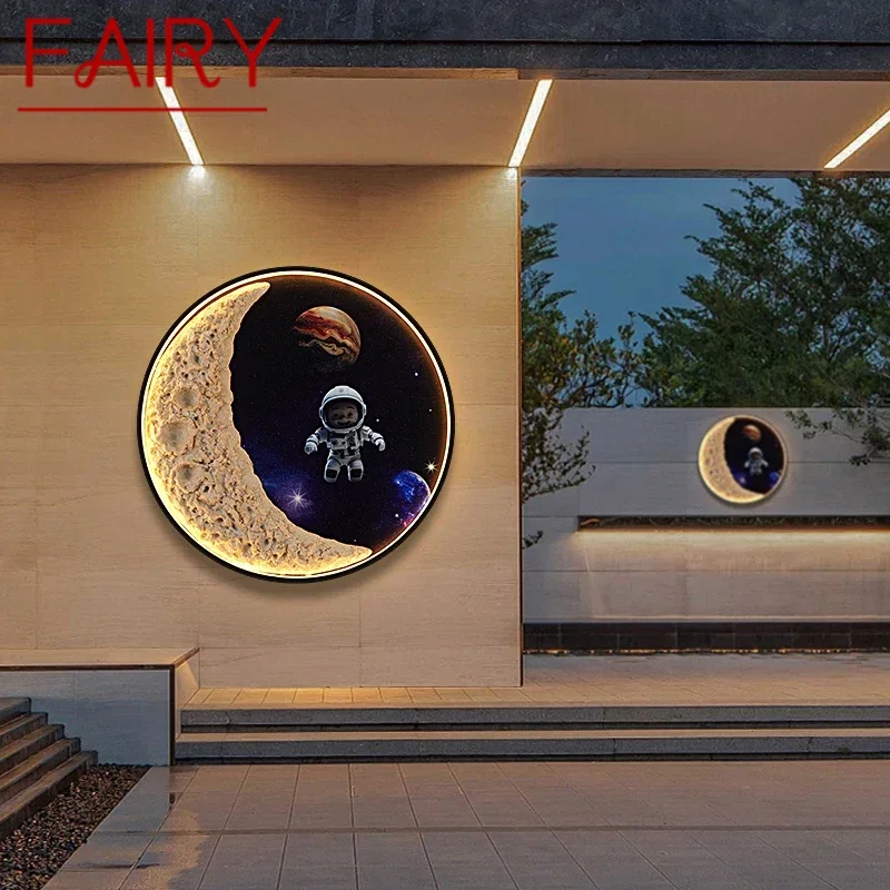 

FAIRY Solar Outdoor Mural Lamp 1 Meter Diameter Circular Landscape Waterproof Mural Villa Courtyard Decoration Painting