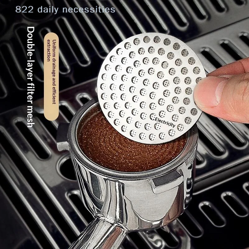 Reusable Coffee Puck Screen 316 Stainless Steel Double Layer Fine Mesh 51/53/58mm Espresso Professional Accessory