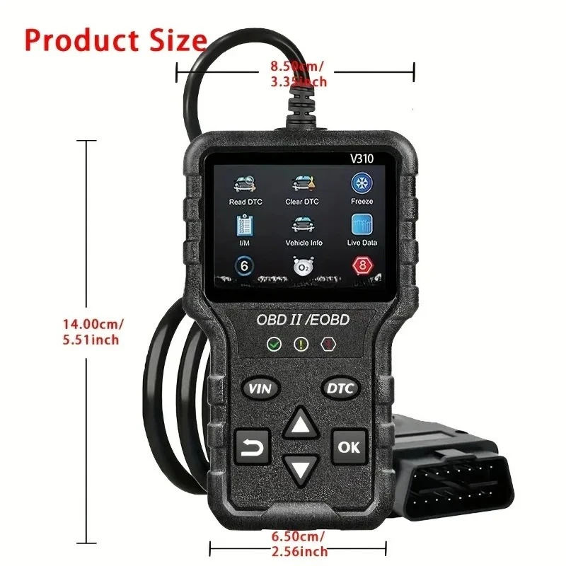 2026  V310Automobile Voltage Tester, Engine Fault Code Reader, Battery Charging Tester