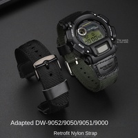 16mm watch strap For Casio DW-9052 DW-9050 DW-9051 DW-9000 electronic watch modified with nylon canvas strap Sports bracele
