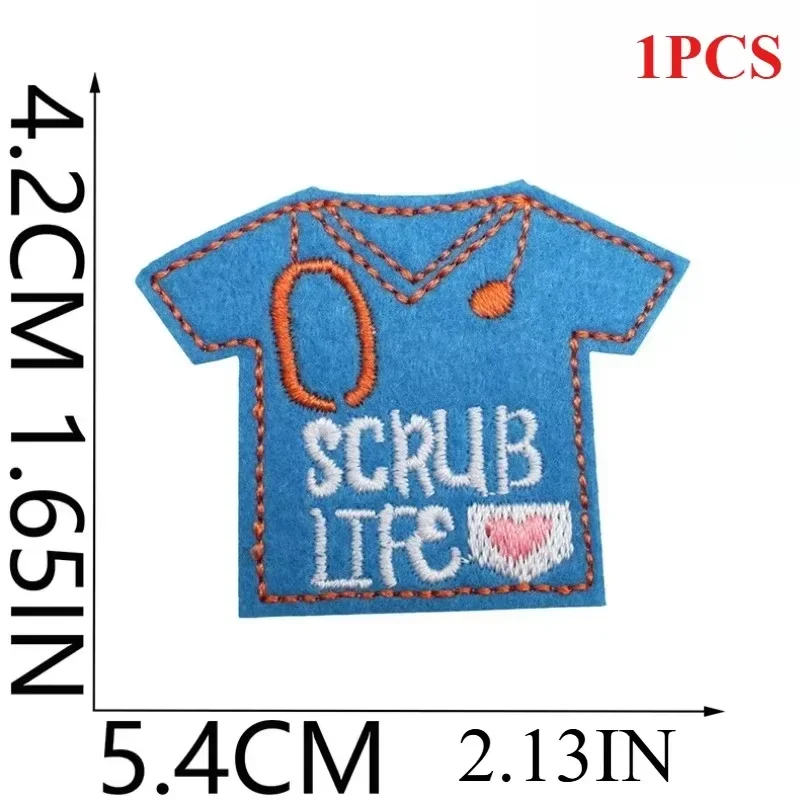Cartoon Nurse Uniform Embroidered Cloth Sticker Bag Patch Sticker Decorative Syringe Pill Computer
