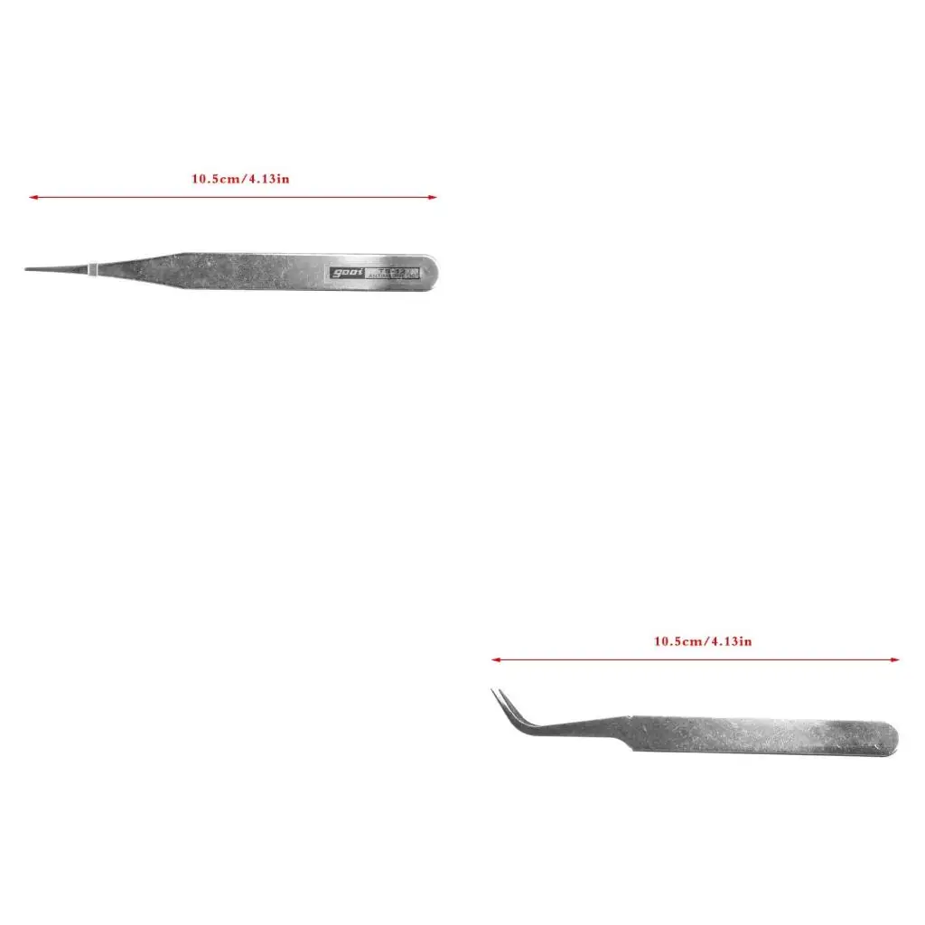 High Stainless Steel Lab Tweezers Forceps with Straight Very Fine Poin