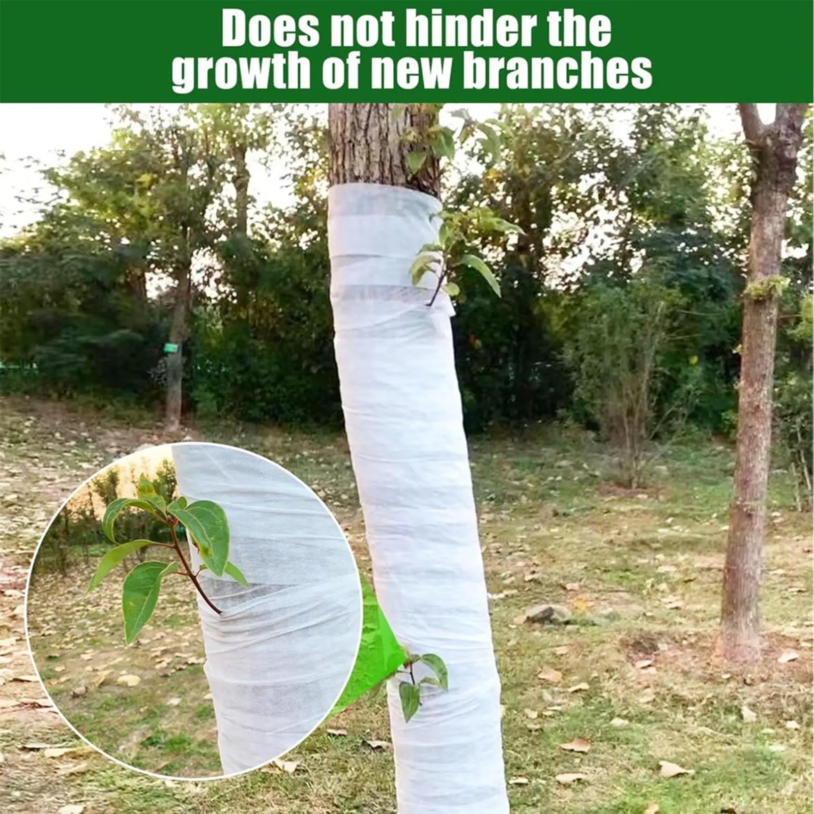 Tree Protection Winter Wrap Practical Non Woven Fabric Heat Retention Frost Guard for Fruit Trees and Shrubs