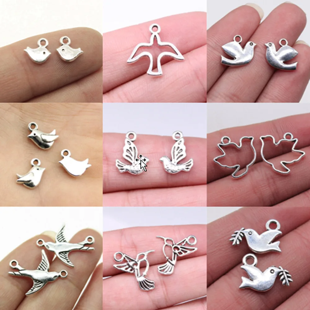 Bulk Charms For Jewelry Making Kit Pendant Diy Jewelry Accessories Hollow Dove Of Peace Charms