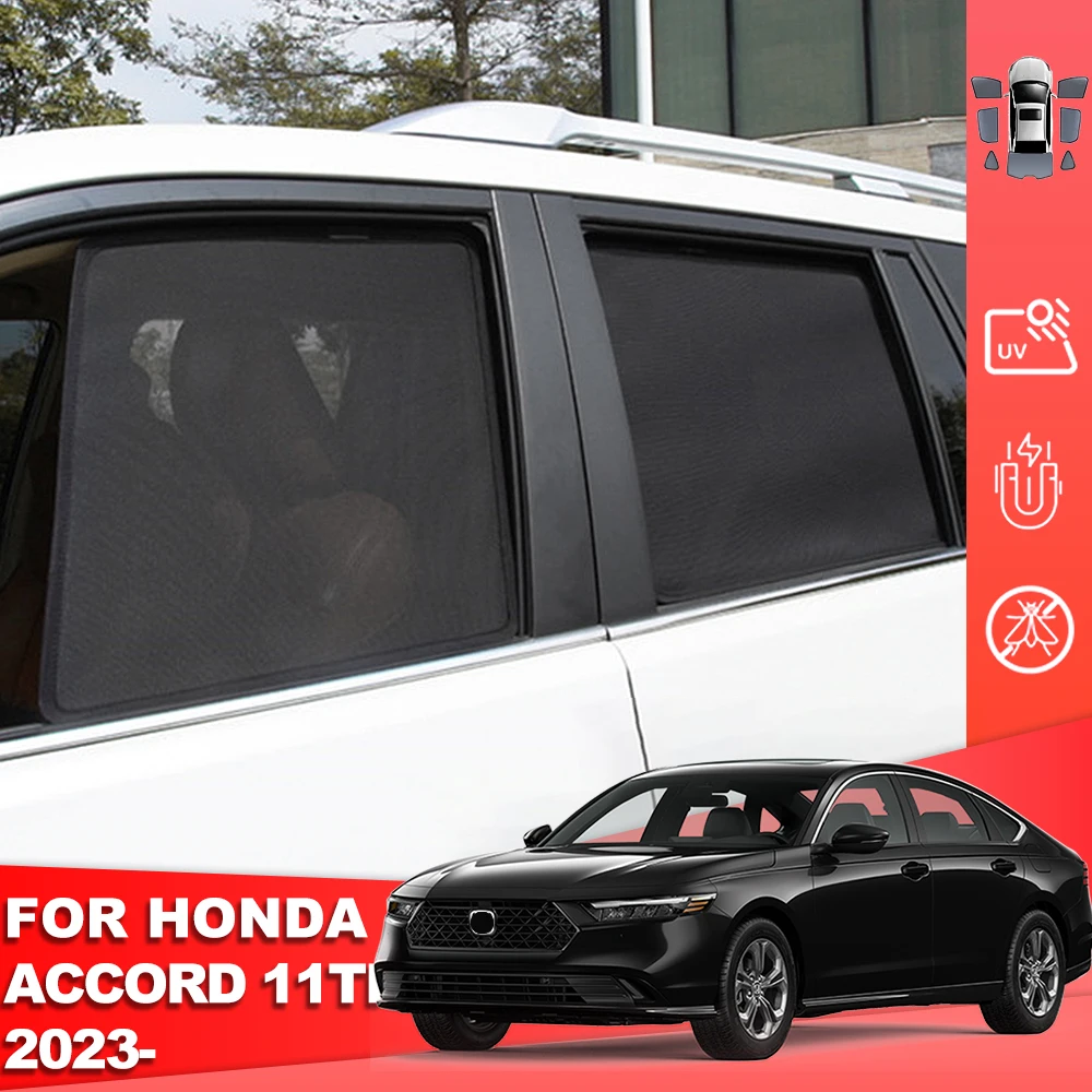 

For Honda Accord 11th 2023 2024 Magnetic Car Sunshade Shield Front Windshield Curtain Rear Side Baby Window Sun Shade Visor