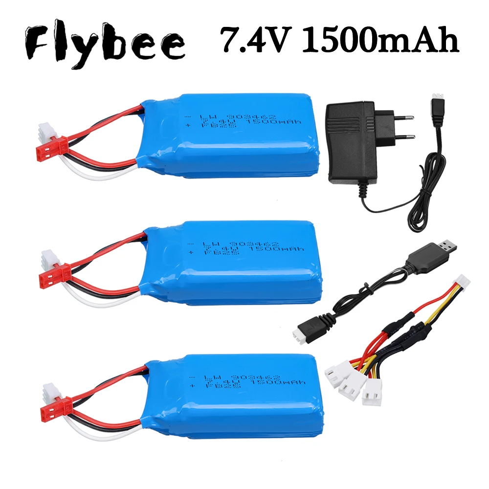 7.4v 1500mah Lipo Battery / 7.4V Charger For Wltoys V913 L959 L969 L979 L202 K959 Ty923 Hj816 Hj817 W609-7 Toys Cars Truck Parts