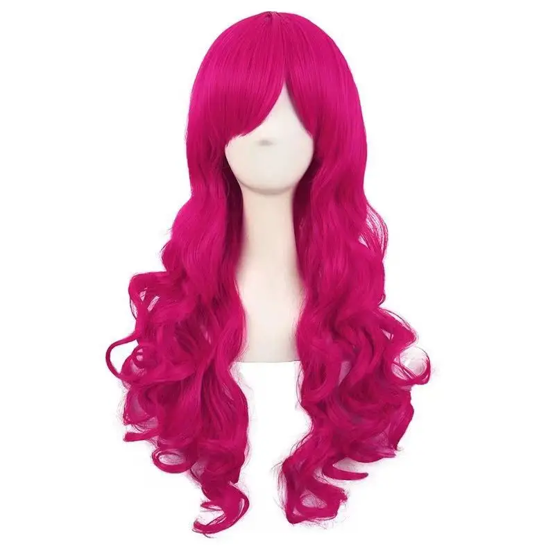 Anime Pony Pinkie Pie Cosplay Pruik Rose Roze Dubbele paardenstaart Haar Hoge temperatuur haarkostuums