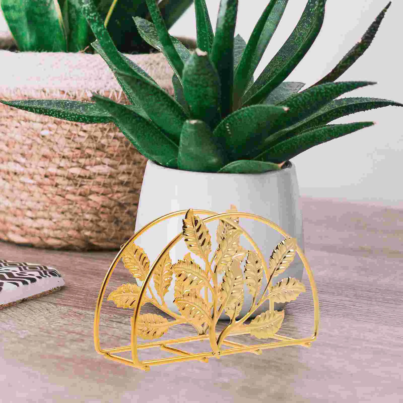 

Napkin Holders Storage Rack Dinner Bar Napkins Leaf Guest for Bathroom Home Banquet