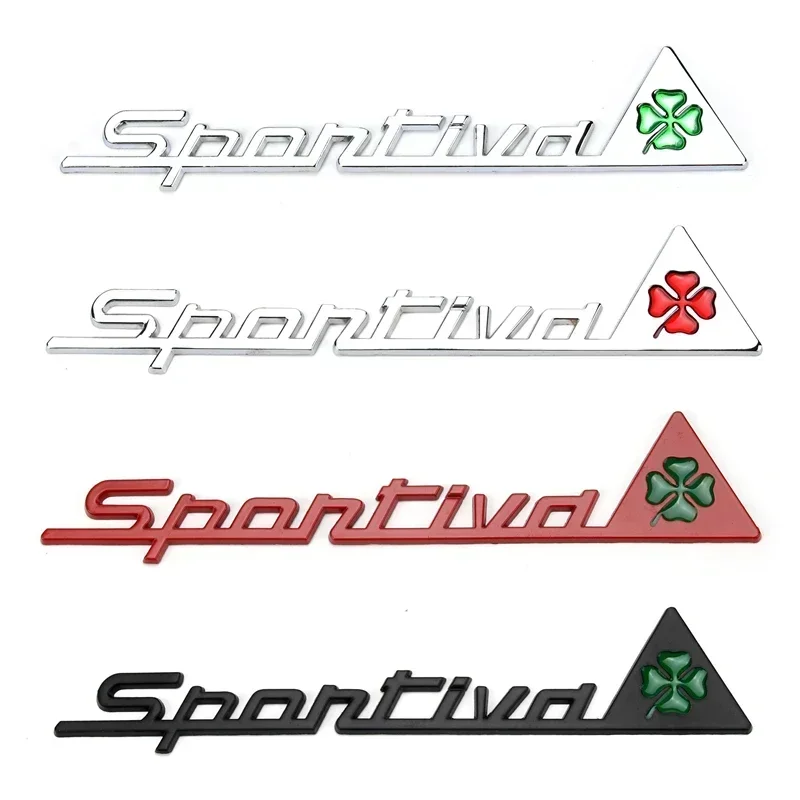 Metal Car Side Window Sticker Accessories for Alfa Romeo Alfa Romeo 159 156 147 4C Giulia Stelvio Giulietta Mito SPORTIVA Logo