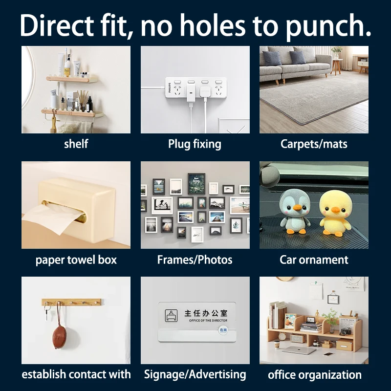 1/2mm Grid Nano Double-Sided Tape Strong Adhesion Home Installation Fixed Carpet Rack Photo Frame Repeated Washing Wall