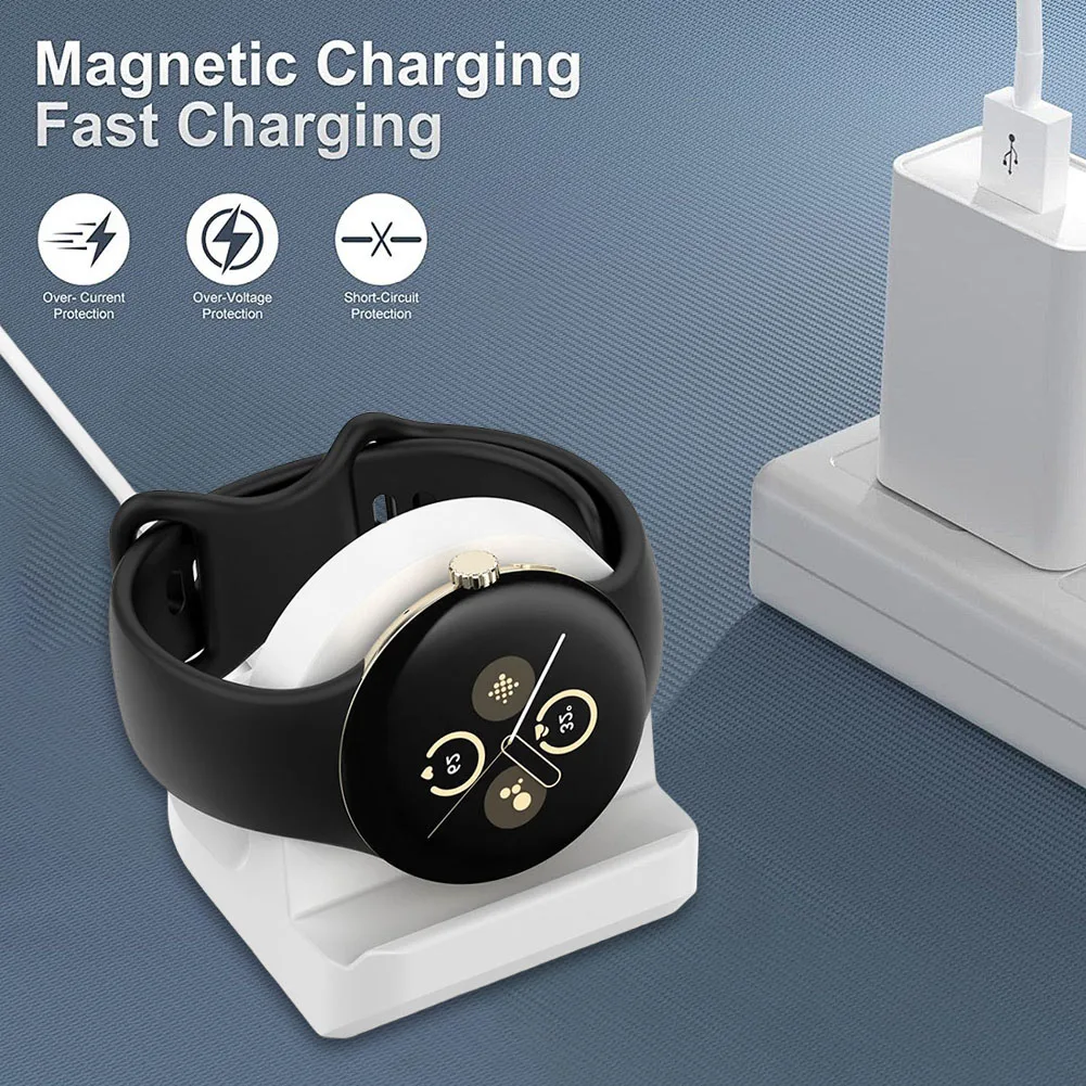แท่นวางสำหรับชาร์จตัวยึดฐานซิลิโคนกันลื่นที่ชาร์จสำหรับ Google Pixel Watch 3 41มม. 45มม. สำหรับ Google Pixel WATCH 2