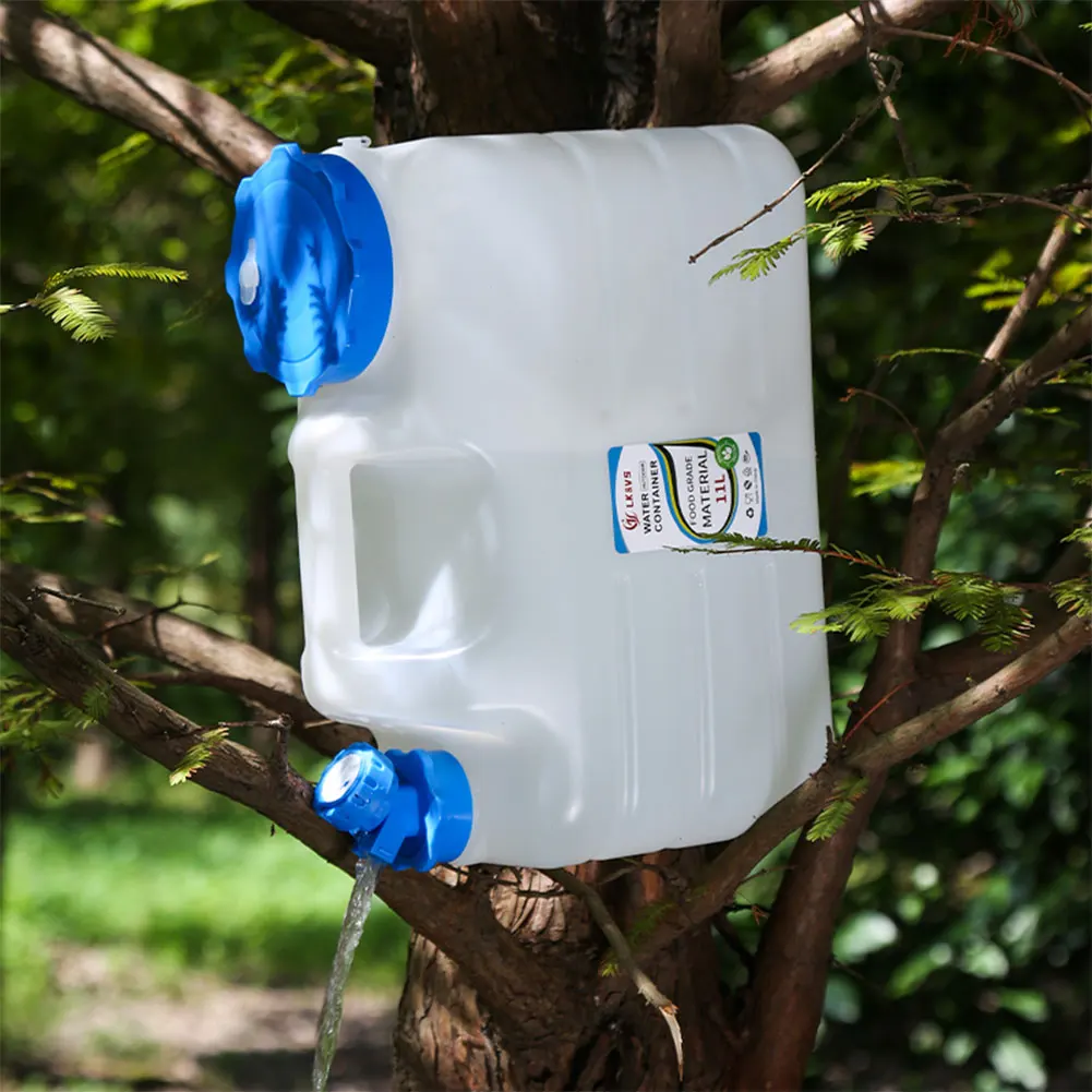 

Прочный походный кувшин для воды 11 л, контейнер для хранения воды из пищевого полиэтилена для пикников, походов и активного отдыха, сине-белый