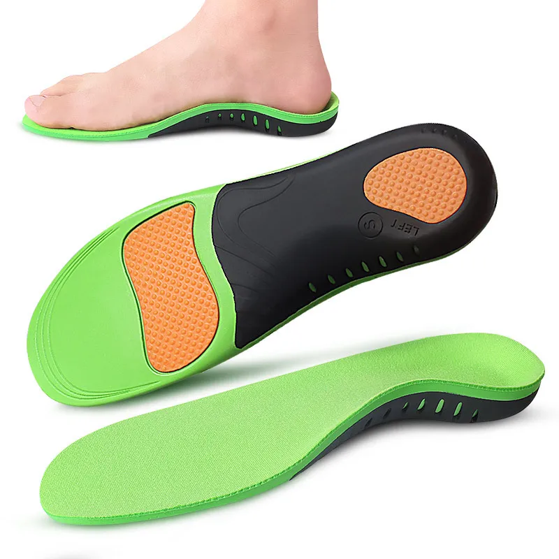 Arch Support Orthotic Insole Men's and Women's Flatfoot Corrective Insoles Heel Gel Shock Absorbing Shoe Pads 1Pair